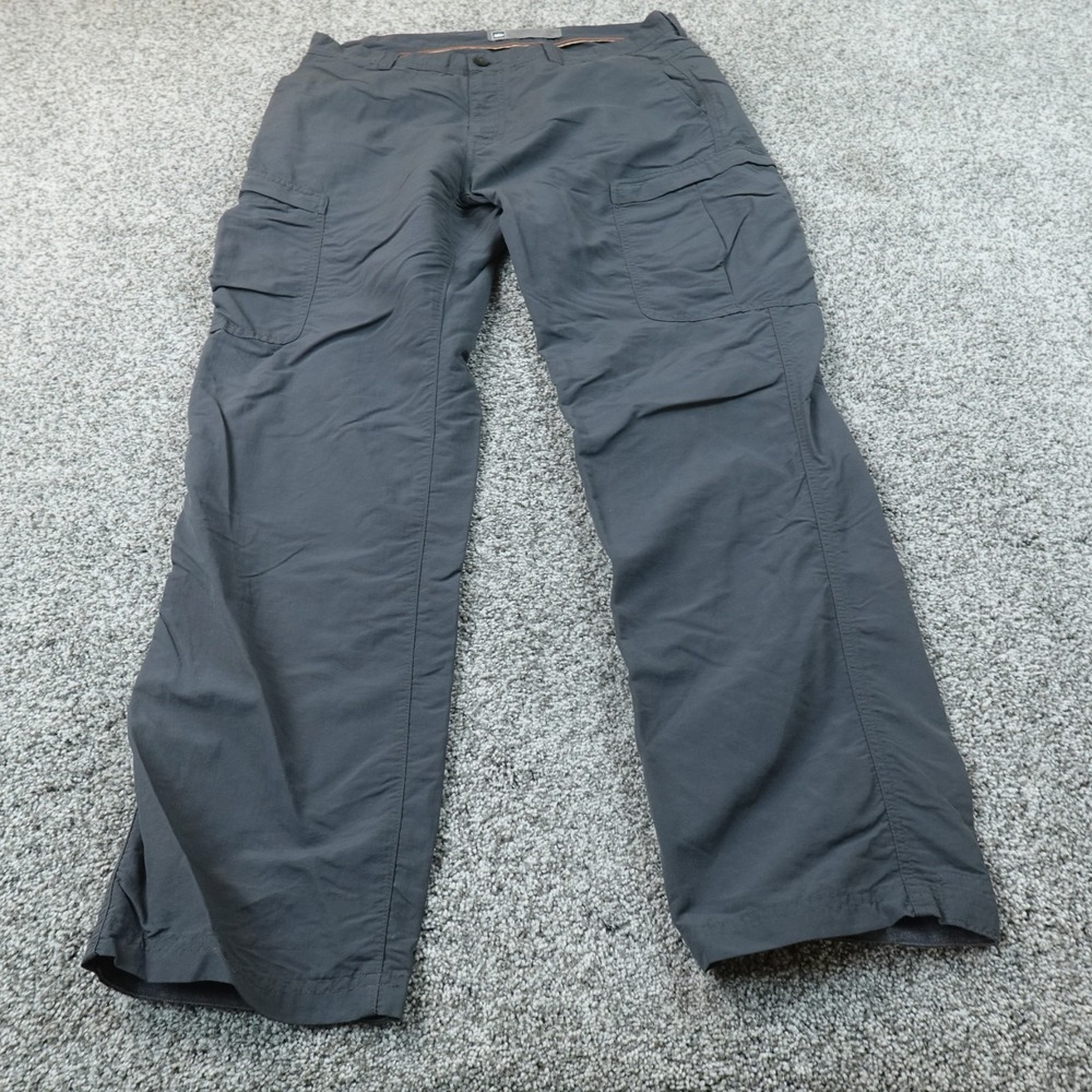 REI Pants Mens 36X32 Gray Blue Cargo Outdoor Hiking Performance Tech Climbing